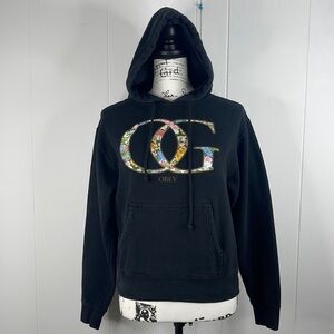 Obey OG Floral Obey Giant Black Hoodie Girls Medium